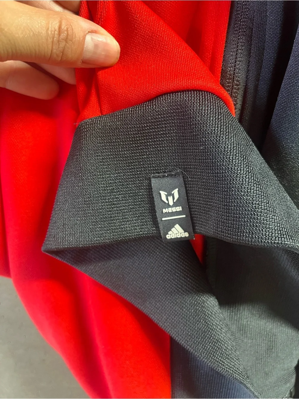 Adidas Messi AEROREADY Track Jacket Mens Small Red Black Full Zip Soccer HI3789